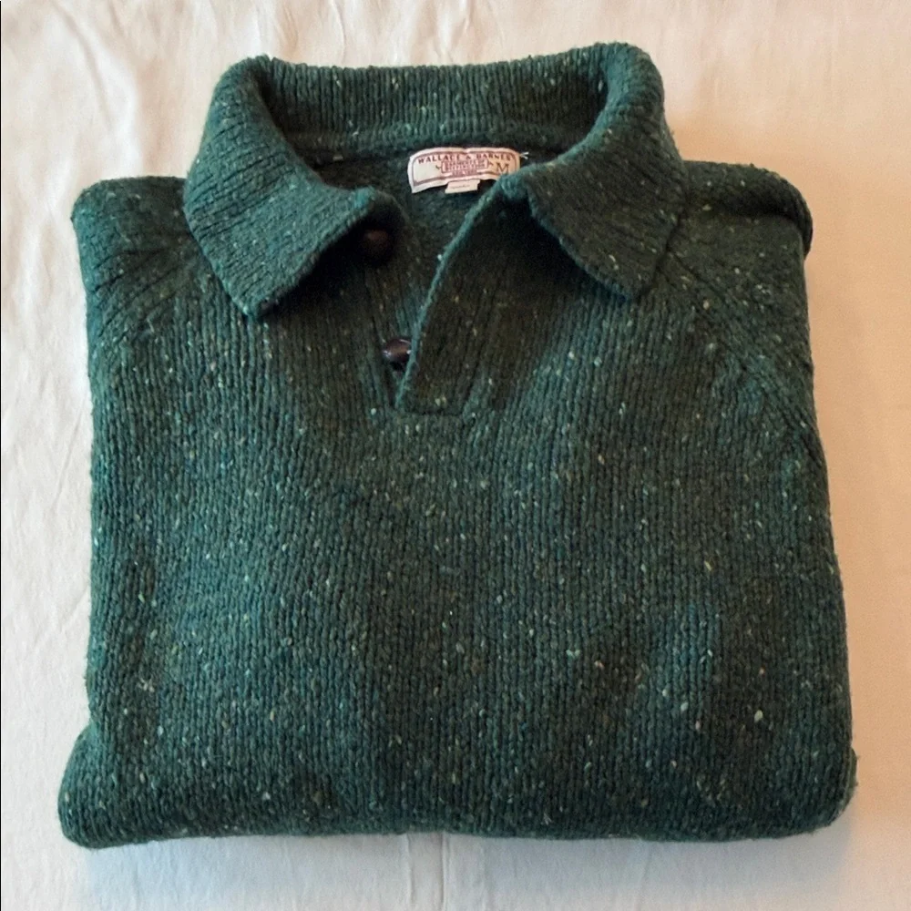J. Crew x Wallace & Barnes Forest Green Knit Sweater